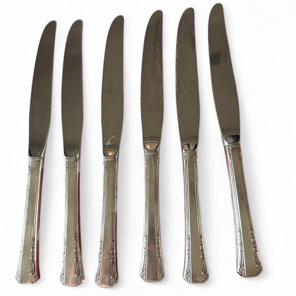 Set VTG 1881 Rogers Oneida Silver-Plated DEL MAR Flatware, Knives, Forks, Spoons - Picture 2 of 10